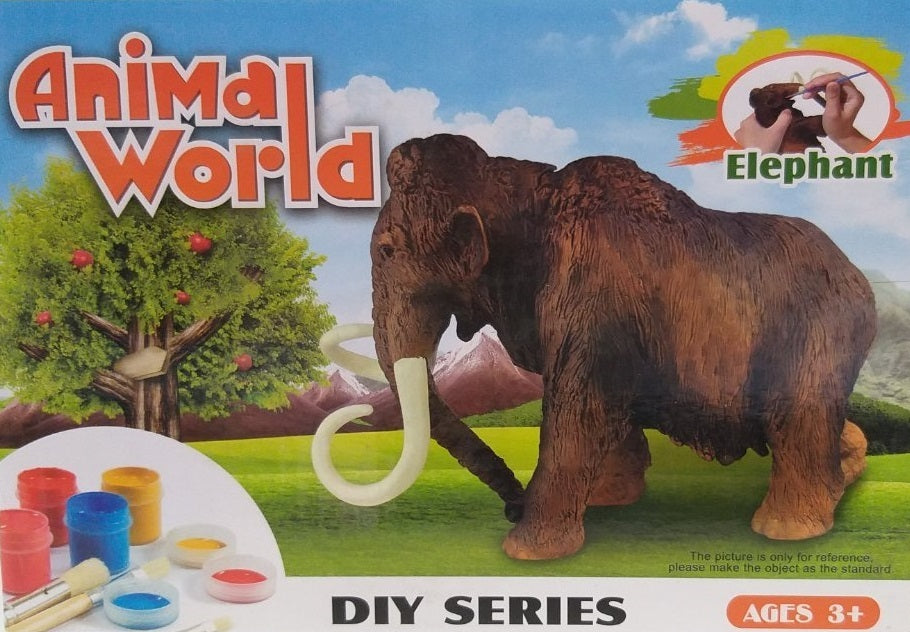 Комплект за оцветяване – Мамут (DIY серия Animal World) с бои и четки