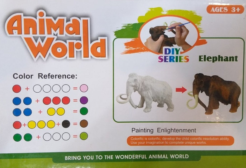 Комплект за оцветяване – Мамут (DIY серия Animal World) с бои и четки