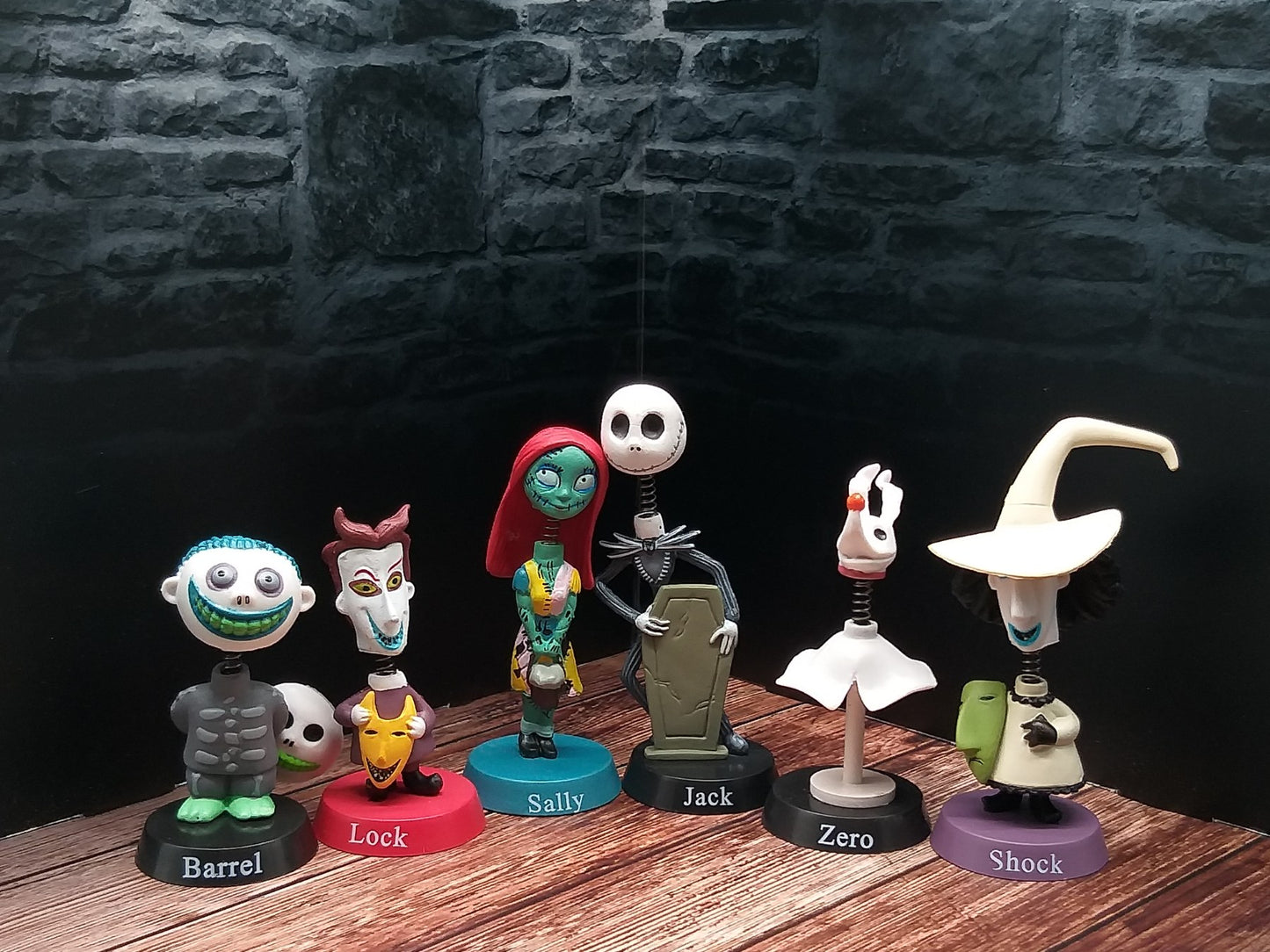 Комплект фигурки The Nightmare Before Christmas – Jack, Sally, Zero, Shock, Lock & Barrel