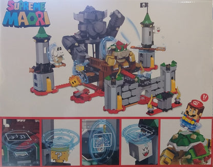 Конструктор Супер Марио – Замък с фигури и препятствия (1037 части, съвместим с Lego)