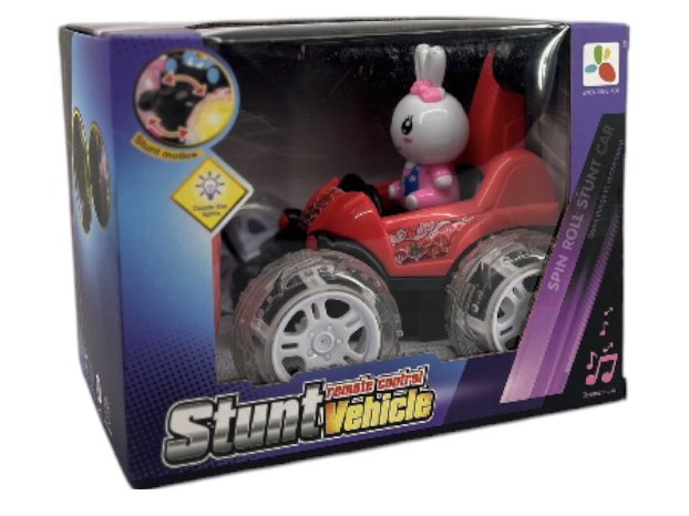 RC каскадна кола с зайче – светлини, музика и въртящи се гуми